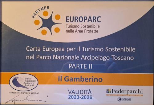 Certifikát, hodnocení, plakát nebo jiný dokument vystavený v ubytování Il Gamberino