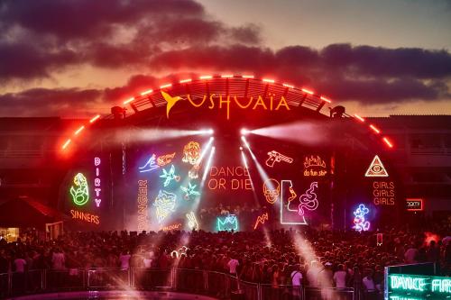 a crowd of people watching a concert at night at The Unexpected Ibiza Hotel - Ushuaïa Club entrance included in Playa d'en Bossa