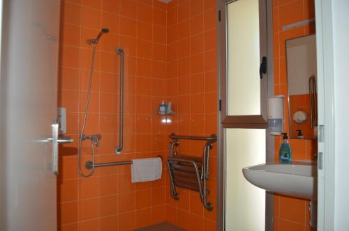 Koupelna v ubytování Hostel Divino Morales