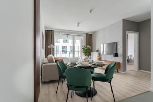 Χώρος καθιστικού στο Symphony Modern Tower Apartamenty