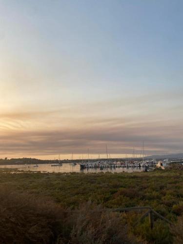 a view of a marina with boats in the water at Clube Alvor Ria in Alvor