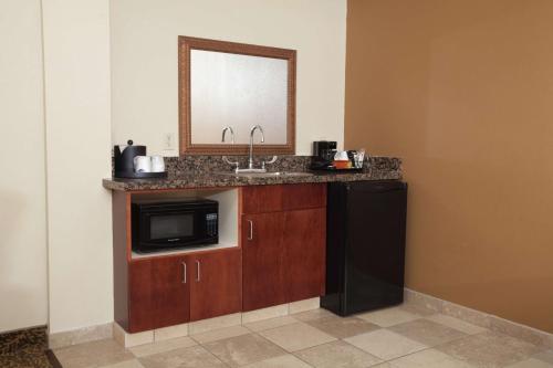 a kitchen with a sink and a dishwasher at Hampton Inn Oneonta in Oneonta