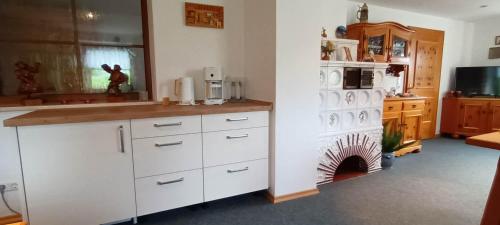 Dapur atau dapur kecil di Gästehaus Bliem
