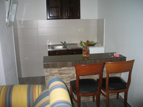 Kuchyň nebo kuchyňský kout v ubytování Guest House Dena