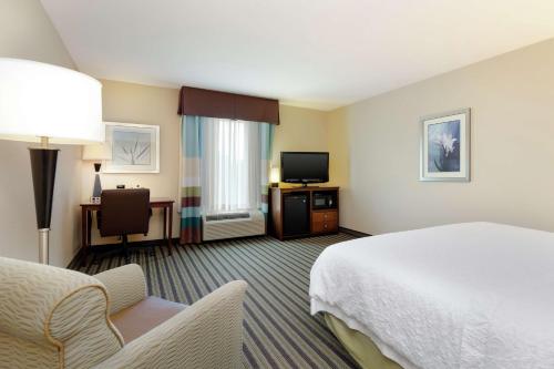Μια τηλεόραση ή/και κέντρο ψυχαγωγίας στο Hampton Inn and Suites Adairsville/Calhoun Area