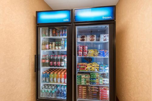 a refrigerator filled with lots of different types of drinks at Hampton Inn & Suites Arcata in Arcata