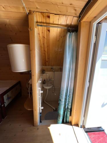 a bathroom with a sink and a toilet in a room at Homestay Djerkovic in Žabljak