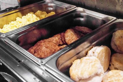 a tray of food with different types of food at Hampton Inn & Suites Richmond Glenside in Richmond