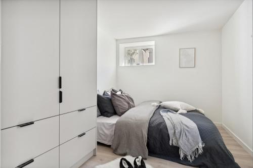 Giường trong phòng chung tại Apartment in Stavanger