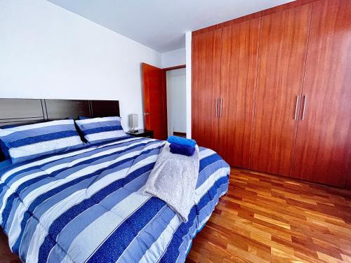 Postel nebo postele na pokoji v ubytování Vista a las montañas y Calefaccion cerca de teleferico y U Catolica