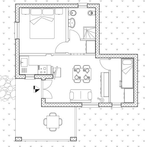 a floor plan of a house at Case Natalia in Costa Rei