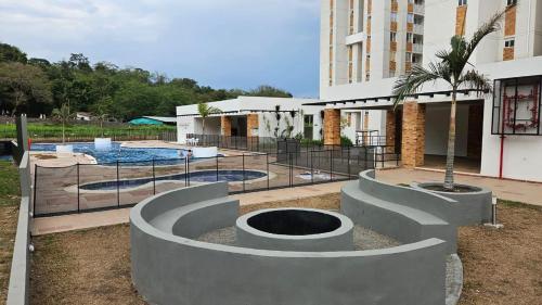 Πισίνα στο ή κοντά στο APARTAESTUDIO EN VILLETA