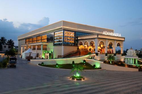 a large building with a library in front of it at MJ Avyanna Resort & Convention Centre, Bengaluru in Bengaluru