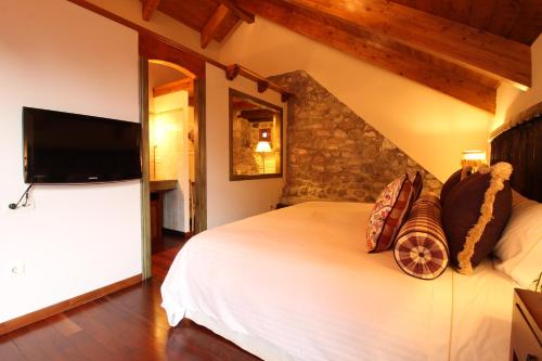 TV a/nebo společenská místnost v ubytování Abadia del Pirineo