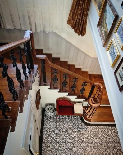 an overhead view of a staircase in a house at La Campagne Villa Chiangmai in Chiang Mai