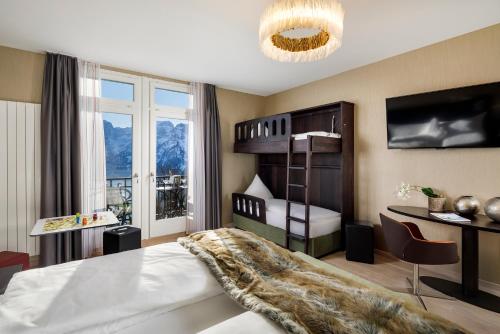 Postel nebo postele na pokoji v ubytování Märchenhotel