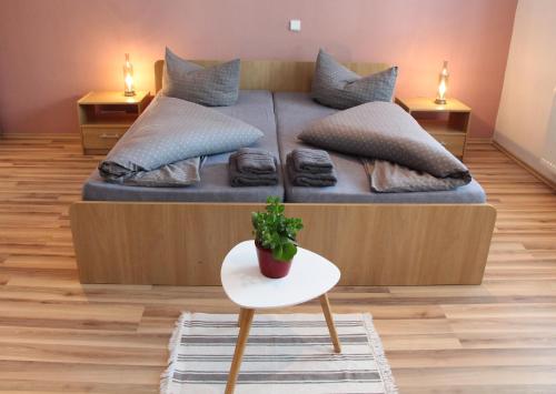 Postel nebo postele na pokoji v ubytování Apartmán Horský Výhľad