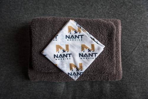 a close up of a tie on a sweater at Nant Morzine in Morzine