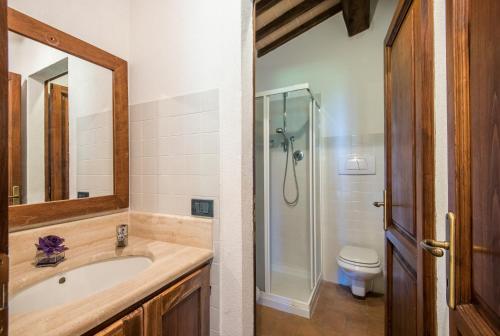 A bathroom at Ginepro Apartment Podere Giardino