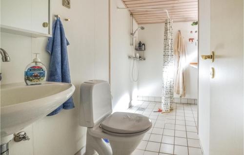 Koupelna v ubytování Awesome Home In Ebeltoft With Wifi