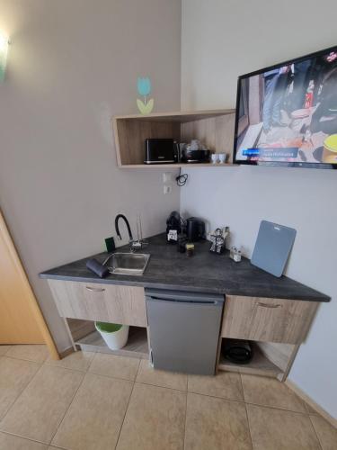 Η κουζίνα ή μικρή κουζίνα στο GreenHill Holiday Suites