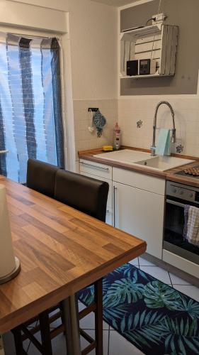 Kuchyň nebo kuchyňský kout v ubytování Ferienwohnung Rumbeck