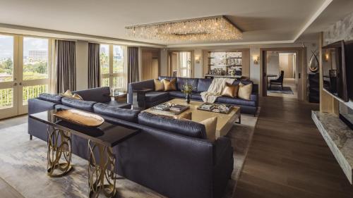 Posezení v ubytování L'Ermitage Beverly Hills