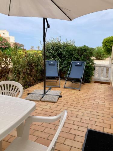 Le grand large 3 pièces en rez de jardin, avec terrasse et accès direct à la plage à pied