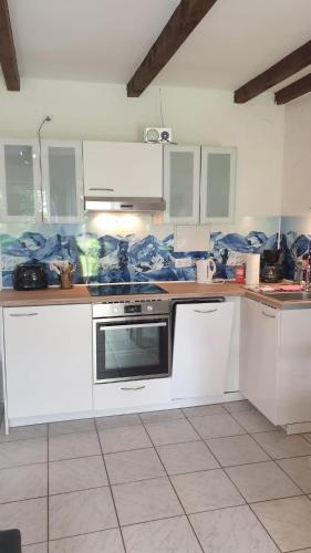 Dapur atau dapur kecil di Haus Tunix Hunde sind herzlich willkommen