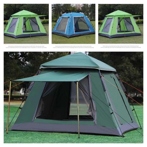 a collage of four pictures of a tent at Noah's Ark Campsite & Restaurant in Fort Portal