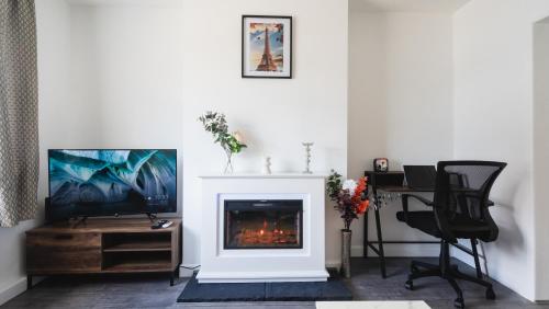 Ein Sitzbereich in der Unterkunft Comfy Spacious Home Near Preston City Centre - Sleeps 6