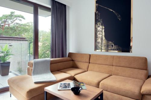 Χώρος καθιστικού στο Apartamenty In Belnihel