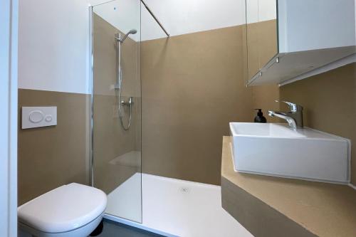Ένα μπάνιο στο Gästewohnung Milan