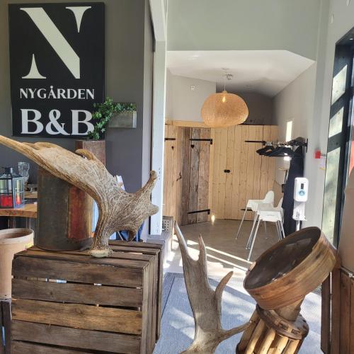 Η κουζίνα ή μικρή κουζίνα στο Nygården B&B Hälsingegård