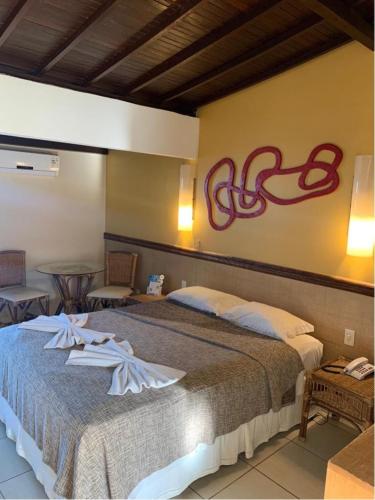 Katil atau katil-katil dalam bilik di Lumar Hotel PontaNegra