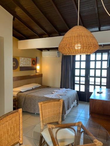 Katil atau katil-katil dalam bilik di Lumar Hotel PontaNegra