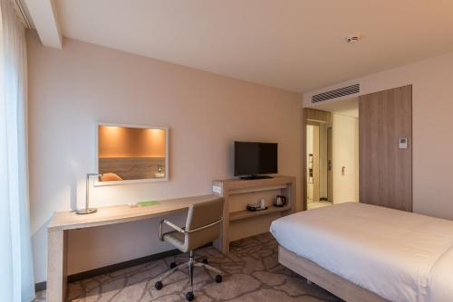 TV o dispositivi per l'intrattenimento presso Hampton By Hilton Freiburg