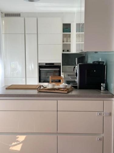 Kuchyň nebo kuchyňský kout v ubytování Appartement Lena