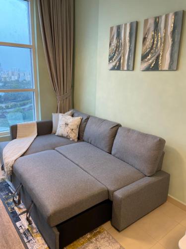 Posezení v ubytování One bedroom new brand in ajman