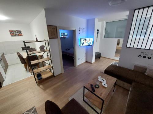 TV a/nebo společenská místnost v ubytování Apartman Muzika Jagodina