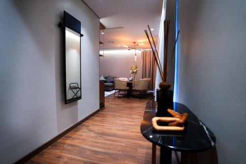 Koupelna v ubytování NAS Hotel