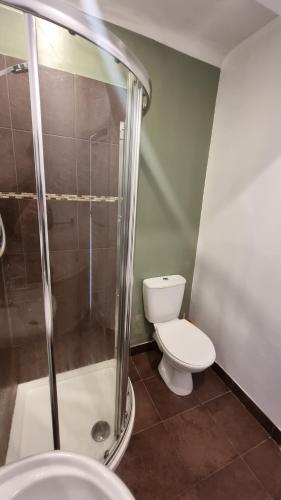 Kylpyhuone majoituspaikassa En suite room with kitchen facilities
