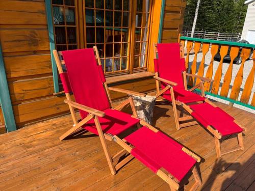 Balkoni atau teres di Chalet “Le Crépuscule”
