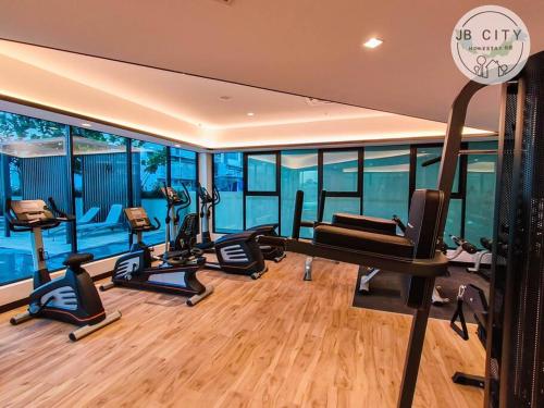 a gym with treadmills and elliptical machines at Skudai Paradigm Mall by RR JBcity in Johor Bahru