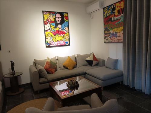 Posezení v ubytování PAP'S Chambres d'Hôtes