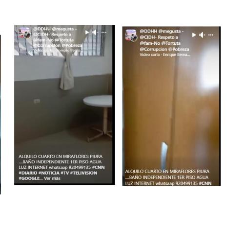 a screenshot of a flyer with a door in a room at HOTEL MABEL CALLE LOS ALMENDROS 145 MIRAFLORES PIURA in Piura