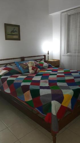 Postel nebo postele na pokoji v ubytování SANTA FE 2061 2° 7, MAR DEL PLATA