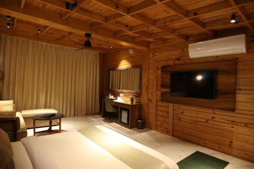 TV a/nebo společenská místnost v ubytování Kasauli Hills Resort