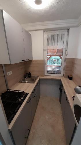 Dapur atau dapur kecil di Iza Vendégház