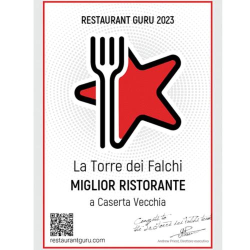 a fork and a red star on a permit at Hotel Caserta Antica in Caserta